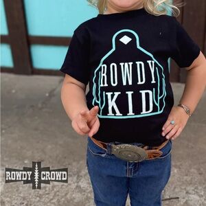 Black “Rowdy Kid” Kids T-Shirt